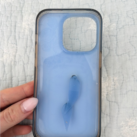 Loopy Blue Toile iPhone 14pro Case - Picture 2 of 4